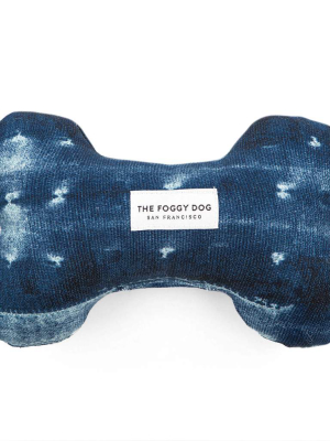 Indigo Mud Cloth Squeaky Toy