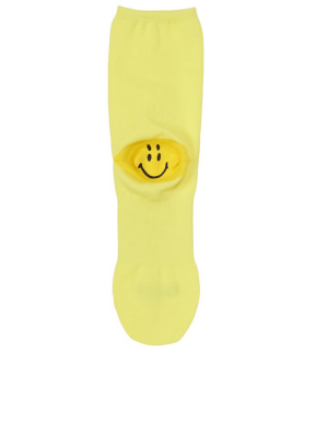 Smiley Print Socks (k2005xg544-yellow)