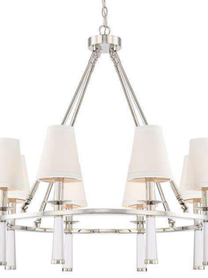 Baxter 8 Light Polished Nickel Chandelier