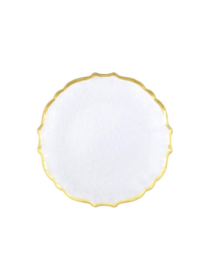 Vietri Viva Baroque Glass Salad Plate - Clear