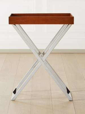 Fulton Saddle Leather Tray Table