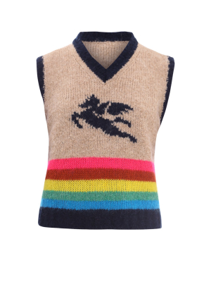 Etro Logo Intarsia Knit Jumper