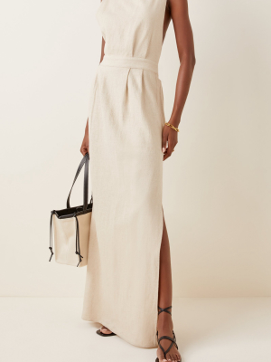 Open-back Cotton Maxi Dress