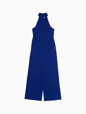 Mock Neck Halter Jumpsuit