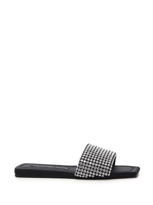 Alexander Wang Anya Crystal Slide Sandals