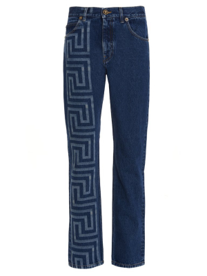 Versace Greca Print Jeans