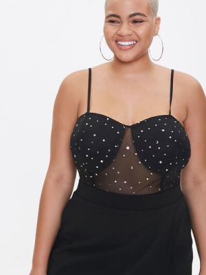 Plus Size Moon & Stars Cropped Cami