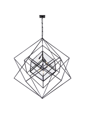 Cubist Large Chandelier In Various Colors