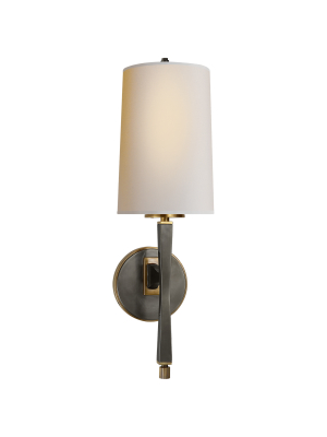 Edie Sconce In Bronze With Brass With Natural Paper Shade