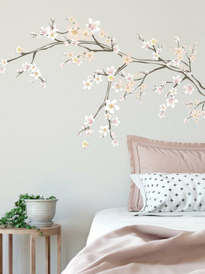 3d Embellishments Cherry Blossom Branch Peel And Stick Giant - Roommates