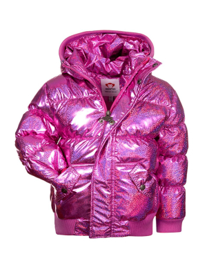 Sparkle Pink Puffy Coat