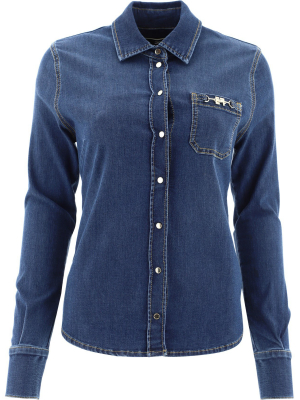 Elisabetta Franchi Horsebit Denim Shirt