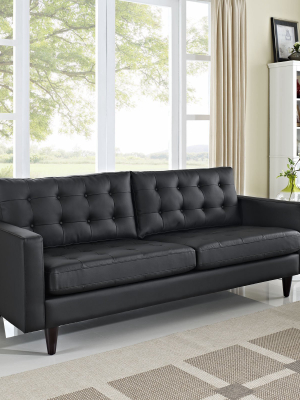 Era Leather Sofa Black