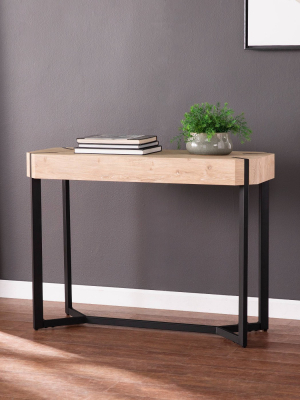 Burnra Modern Farmhouse Console Table Natural/black - Aiden Lane