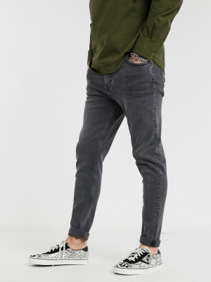 Weekday Cone Tapered Jeans In Black