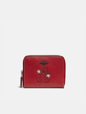 Disney X Coach Small Zip Around Wallet With...