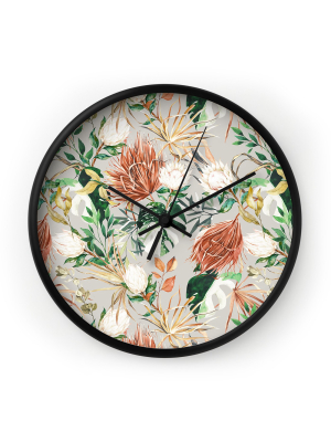 Marta Barragan Camarasa Bohem Tropical Bloom Wall Clock - Deny Designs