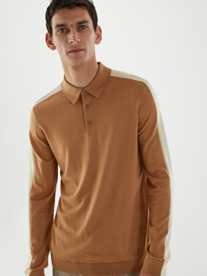 Long-sleeved Merino Polo Shirt