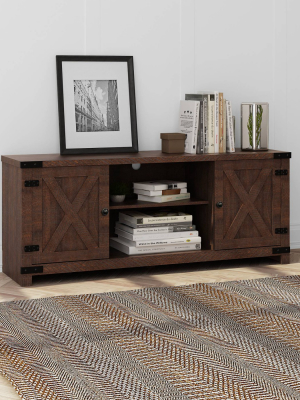 Claret Media Console Table Brown - Rst Brands