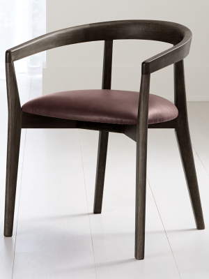 Cullen Dark Stain Merlot Round Back Dining Chair