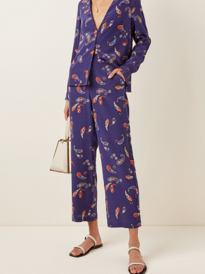 Pietro Printed Silk Pants