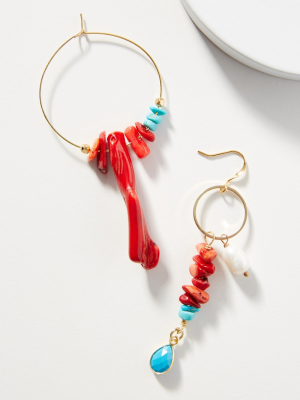 Ayana Designs Coral Hoop Earrings