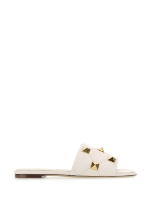 Valentino Garavani Roman Stud Flat Slide Sandals