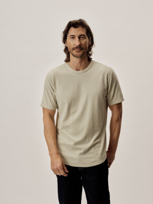 Oyster Venice Wash Tough-knit Curved Hem Tee