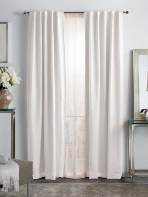 Set Of 2 Park Avenue Metallic Blackout Curtain Panels - Martha Stewart