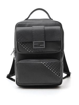 Fendi Ff Logo Plaque Backpack