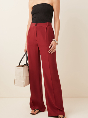 Phoebe Silk Crepe Wide-leg Trousers