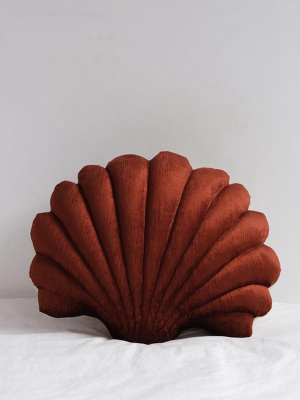 Large Shell Pillow: Sumac