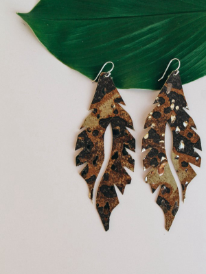 Leather Feather Minis: Antiqued Foil