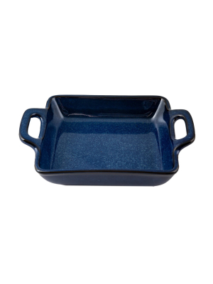 11" X 8" Ceramic Square Baking Dish With Handles Blue - Thirstystone