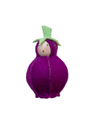 Eggplant Peg Doll · White