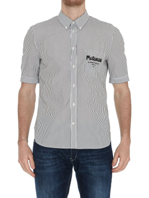 Alexander Mcqueen Striped Short-sleeve Shirt