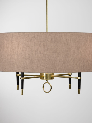 Ventana Single Tier Chandelier Brass And Ebony