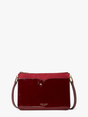 Folio Patent & Suede Medium Crossbody