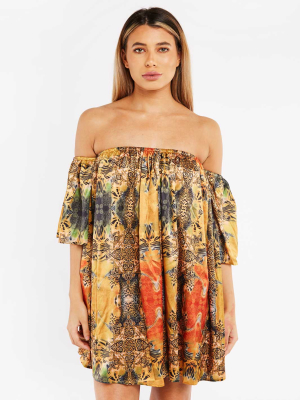 The Lulu Off The Shoulder Ruffle Beach Dress