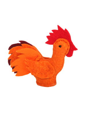 Felt Orange Rooster