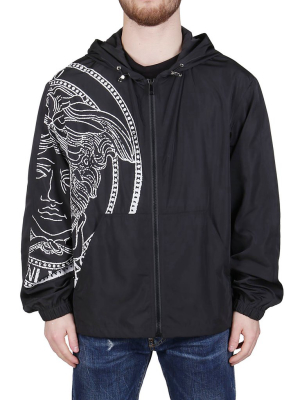 Versace Medusa Print Zipped Jacket