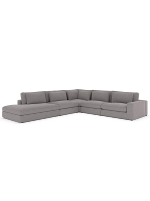 Bloor Laf Sectional With Bumper, Chess Pewter