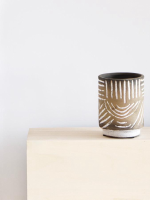 Sola Etched Ceramic Pot