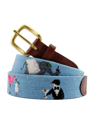 Party Animals Needlepoint Belt