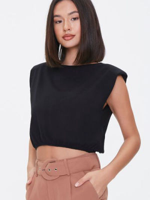 Padded Sleeveless Crop Top