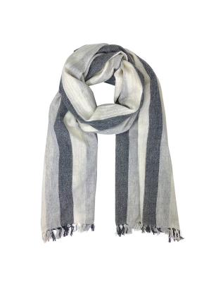 Diamond Stripe Handloom Cashmere Scarf