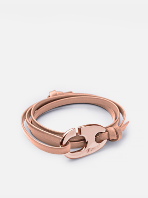 Brummel Hook Bracelet, Rose Plated