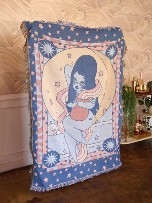 Celestial Aquarius Woven Blanket