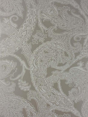 Patara Wallpaper In Metallic Gilver And Cream From The Pasha Collection By Osborne & Little