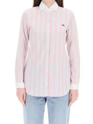 Etro Logo Striped Shirt